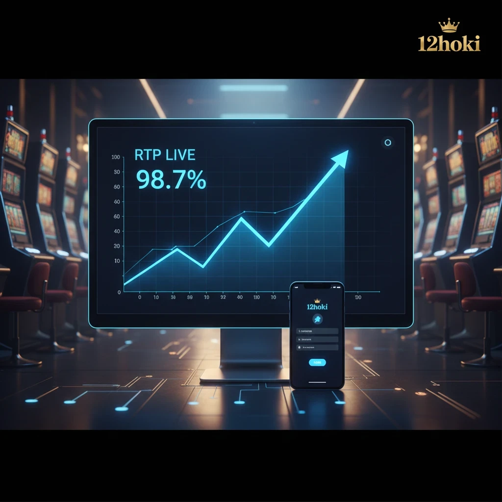 Banner panduan 12hoki login dan cek RTP slot terbaru
